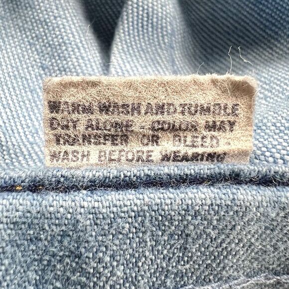 Vintage 70s Levi’s Orange Tab Chambray Wide Leg Pants Women’s 31x27 Boho Indie - Picture 7 of 14
